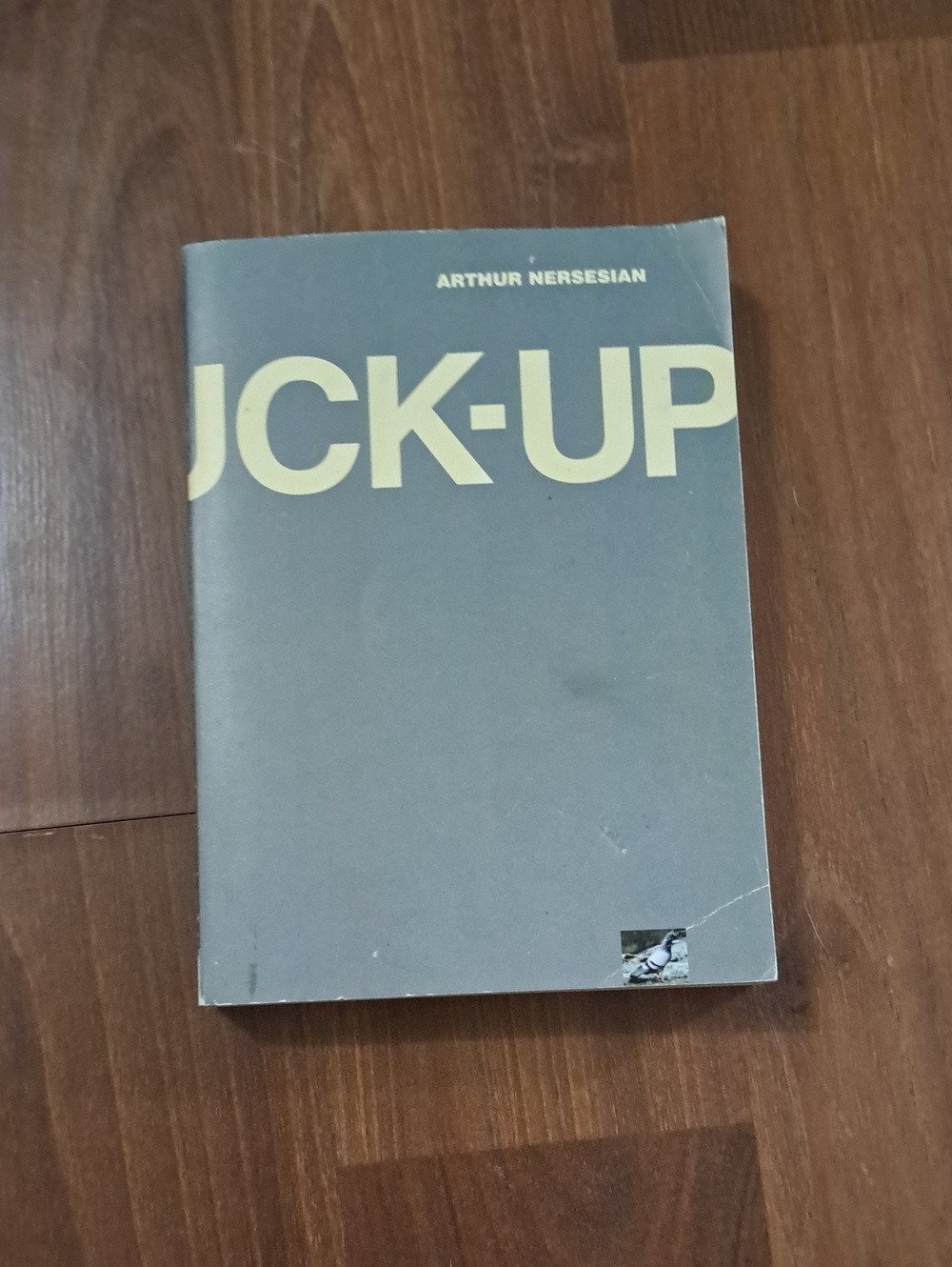 UCK-UP paperback book in gray and cream